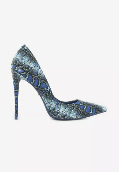 Pantofi stiletto Stamp Albastri